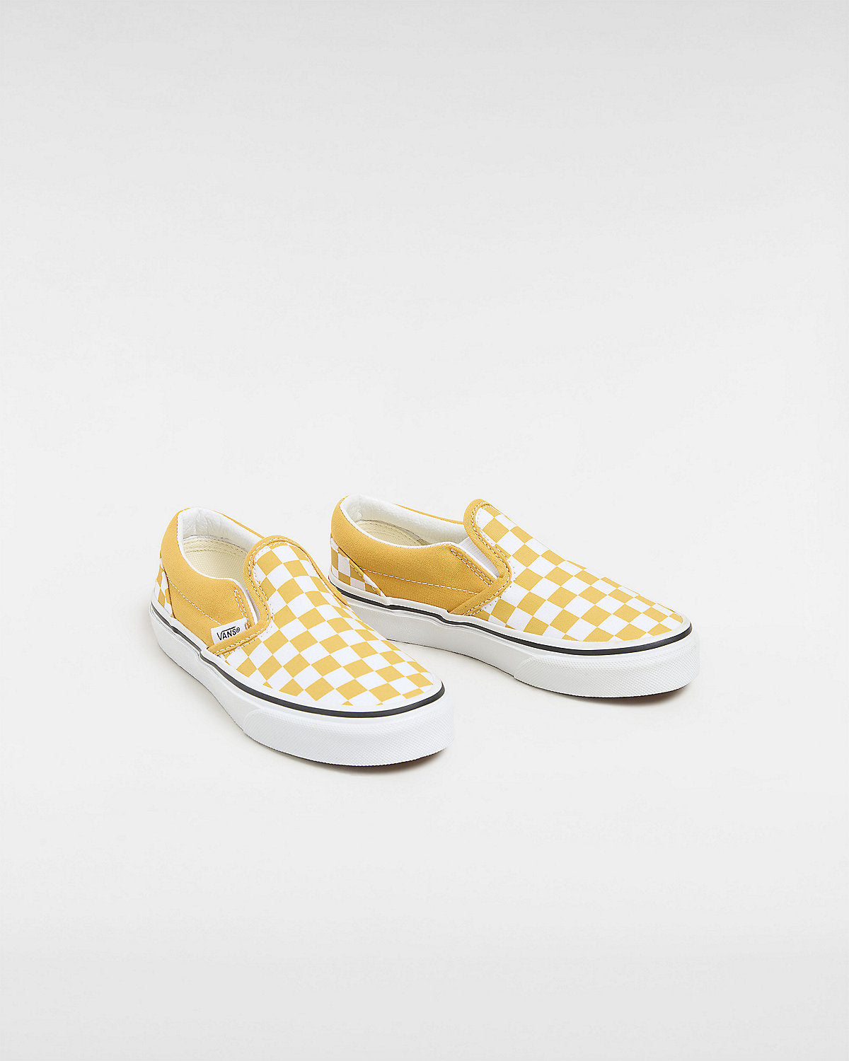 VANS Kids Classic Slip-On Color Theory Checkerboard Trainers - Golden Glow