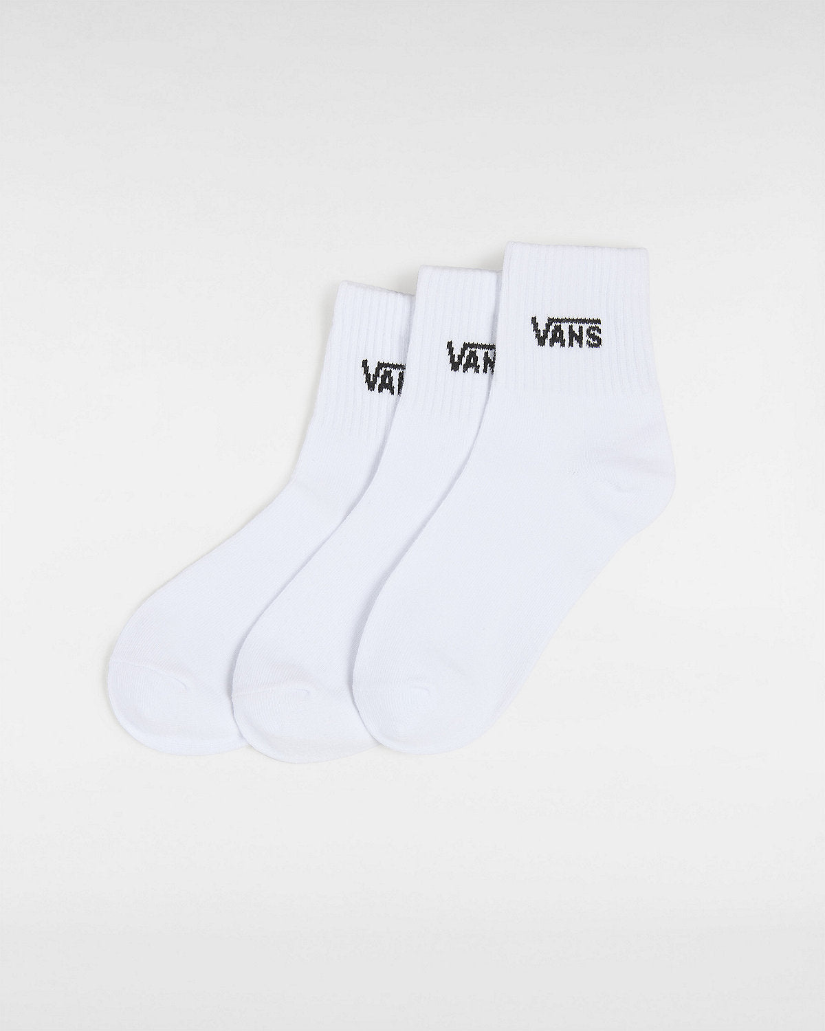 VANS Womens Half Crew Socks (3 Pairs) - White