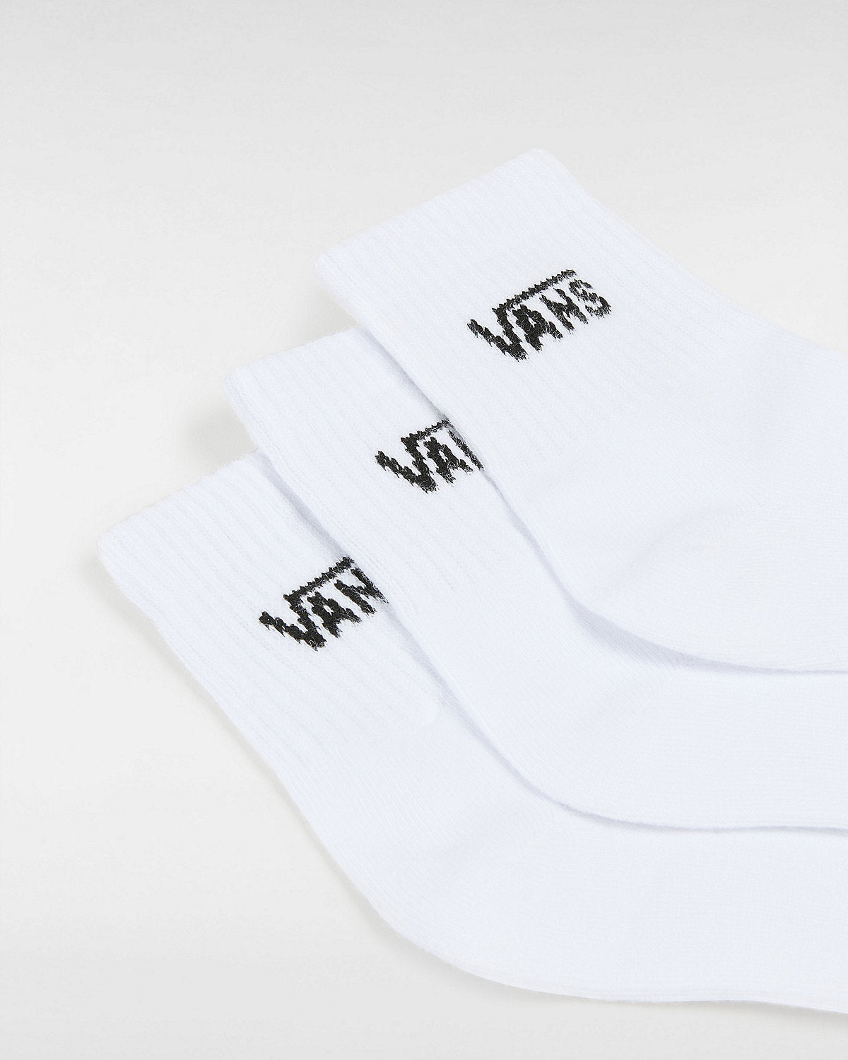 VANS Womens Half Crew Socks (3 Pairs) - White