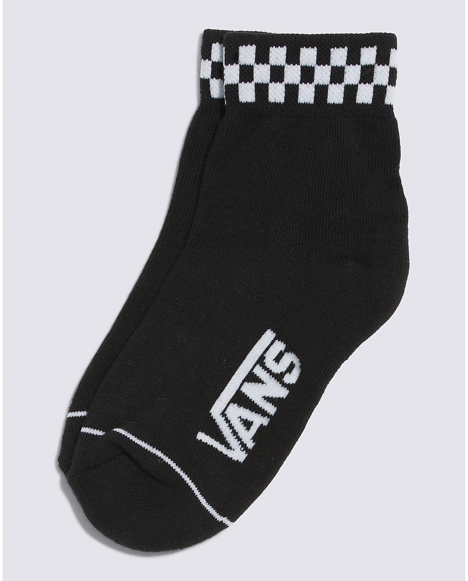 VANS Kids Peek-A-Check Socks (1 Pair) - Black