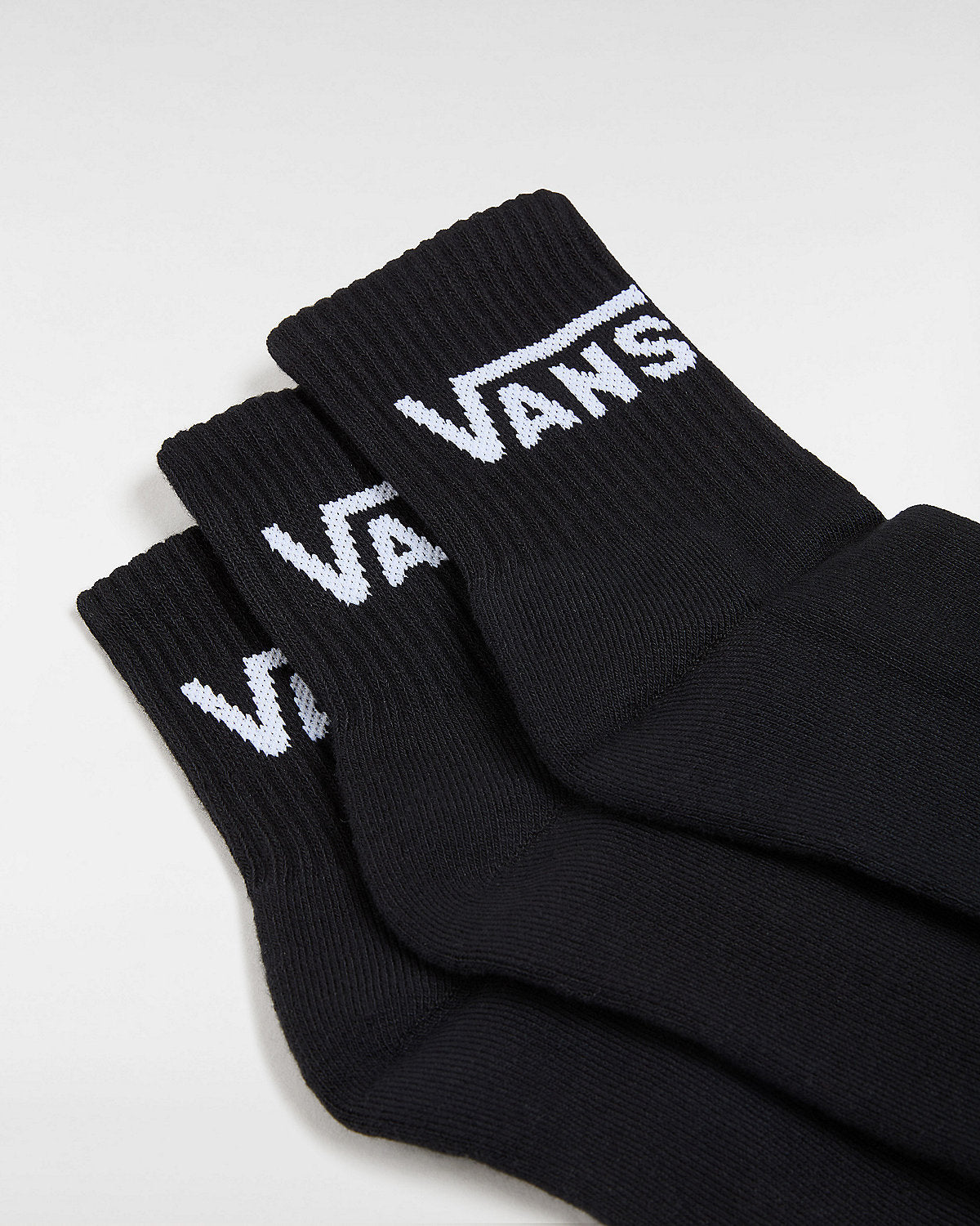 VANS Mens Classic Crew Socks (3 Pairs) - Black