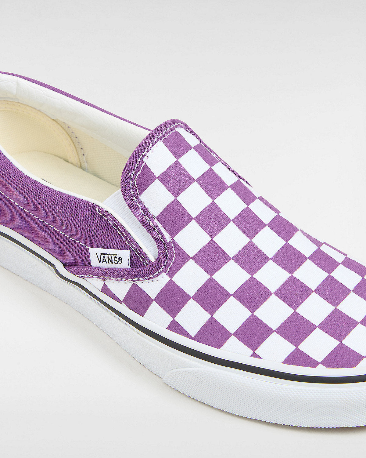 VANS Unisex Classic Slip-On Color Theory Checkerboard Trainers - Purple Magic