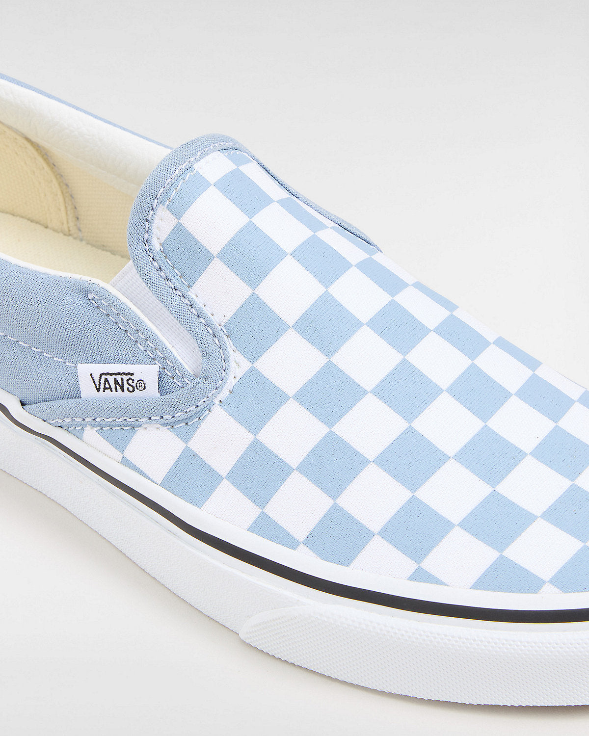 VANS Unisex Classic Slip-On Color Theory Checkerboard Trainers - Dusty Blue