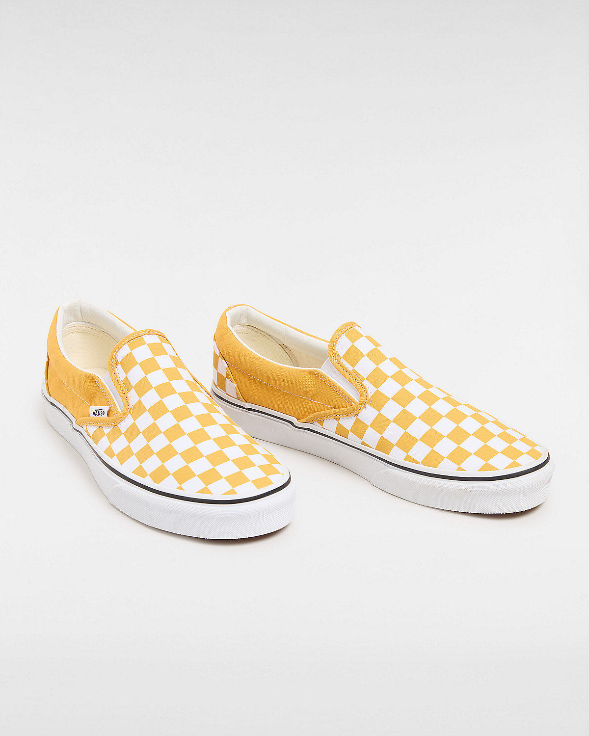 VANS Unisex Classic Slip-On Color Theory Checkerboard Trainers - Golden Glow