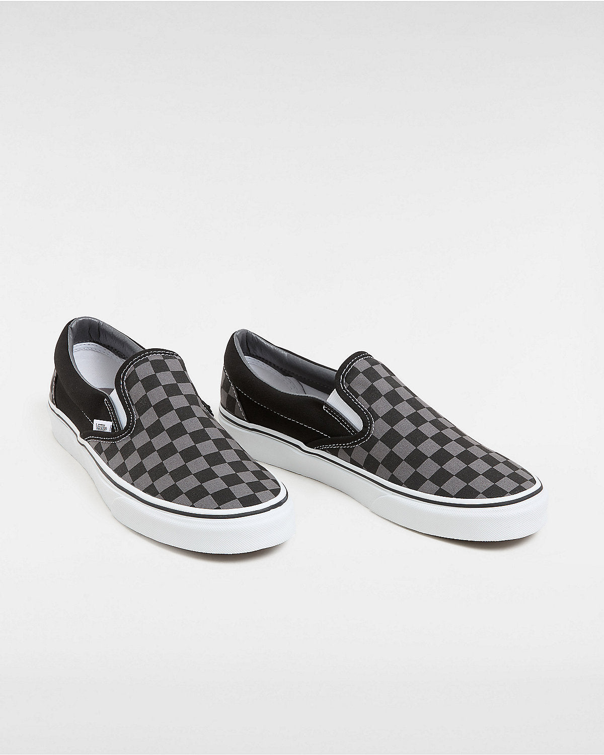 VANS Unisex Classic Slip-On Checkerboard Trainers - Black / Pewter