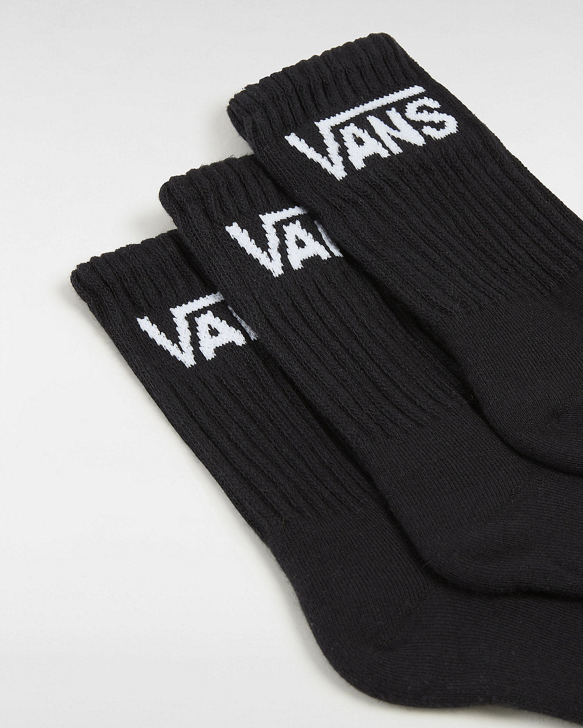 VANS Kids Classic Crew Socks (3 Pairs) - Black