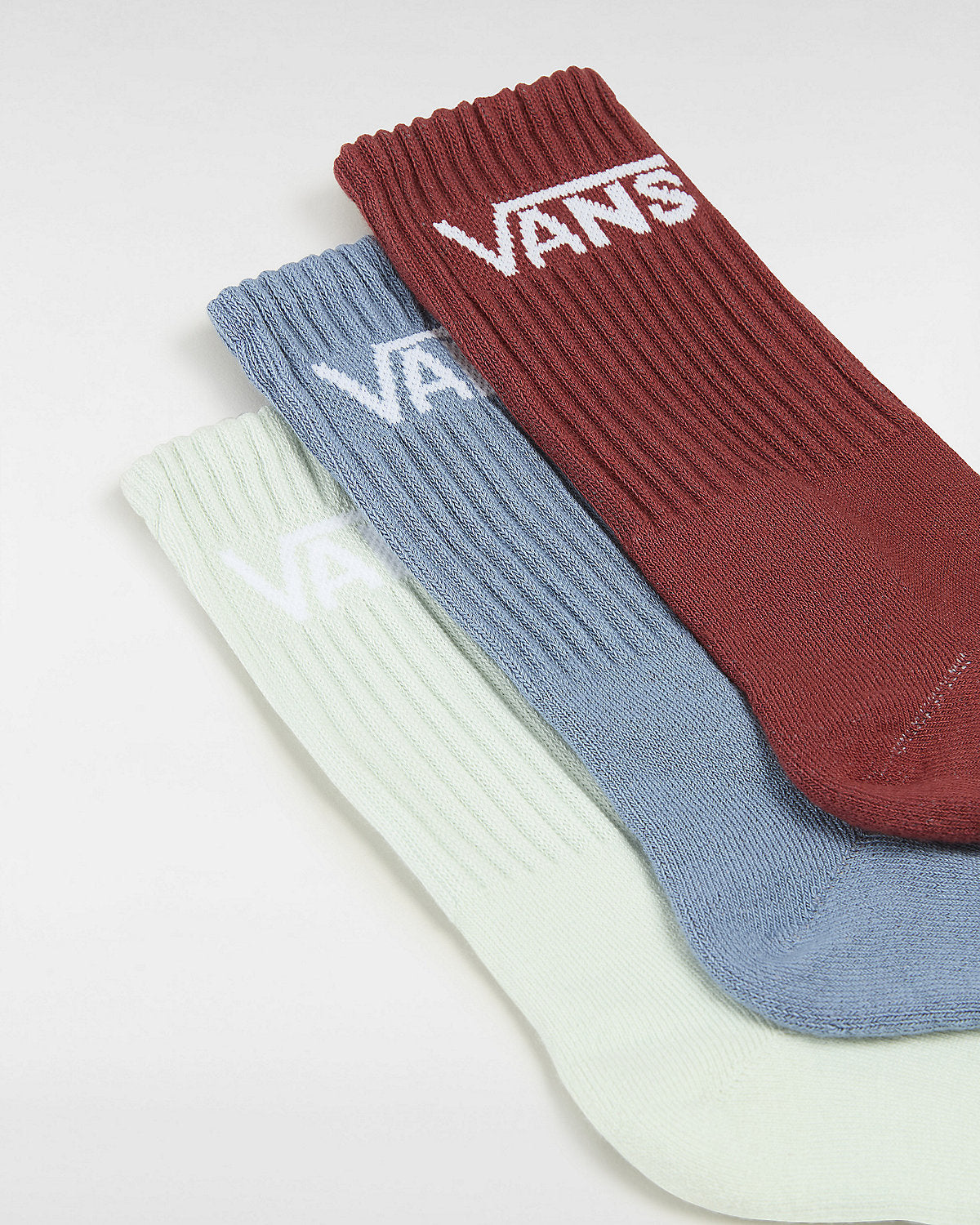 VANS Kids Classic Crew Socks (3 Pairs) - Blue / Red / Green
