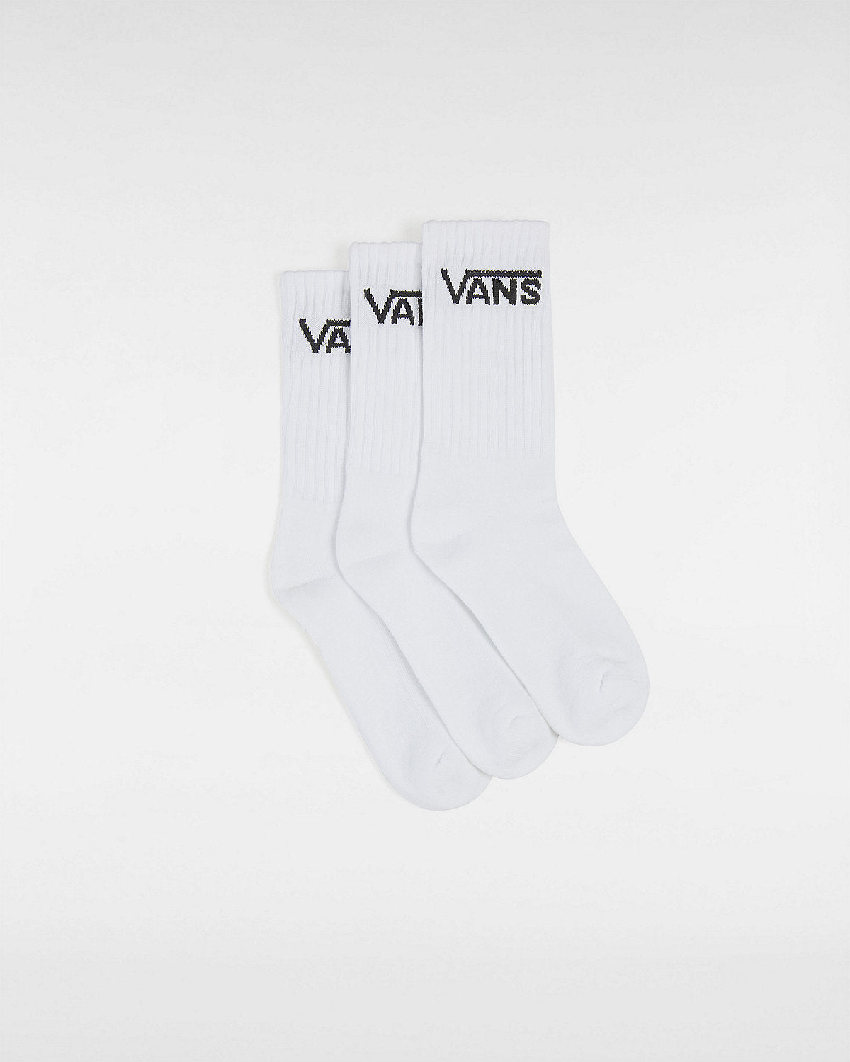VANS Kids Classic Crew Socks (3 Pairs) - White