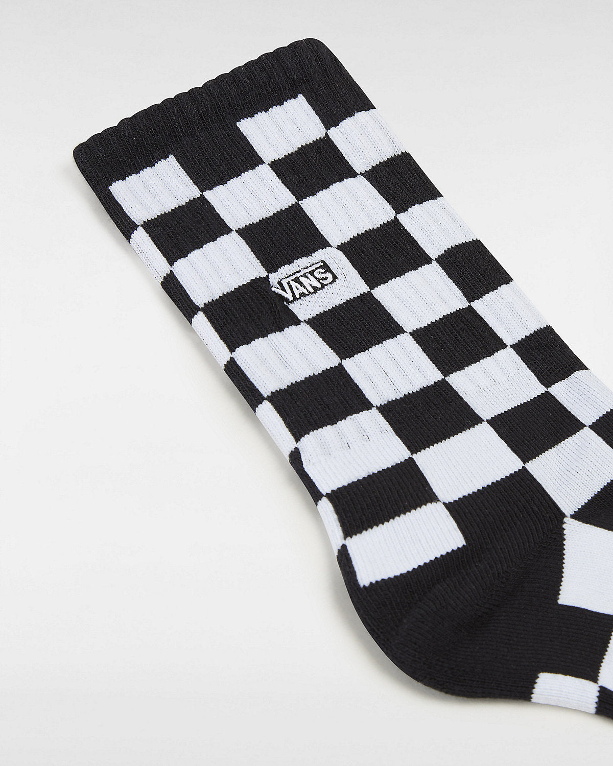 VANS Kids Classic Check Crew Socks (1 Pair) - Black / White