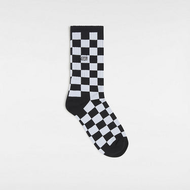 VANS Kids Classic Check Crew Socks (1 Pair) - Black / White