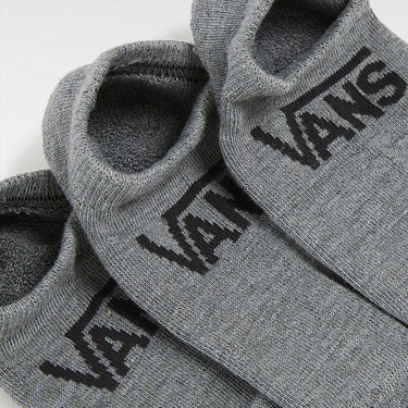 VANS Kids Classic Kick No Show Socks (3 Pairs) - Grey