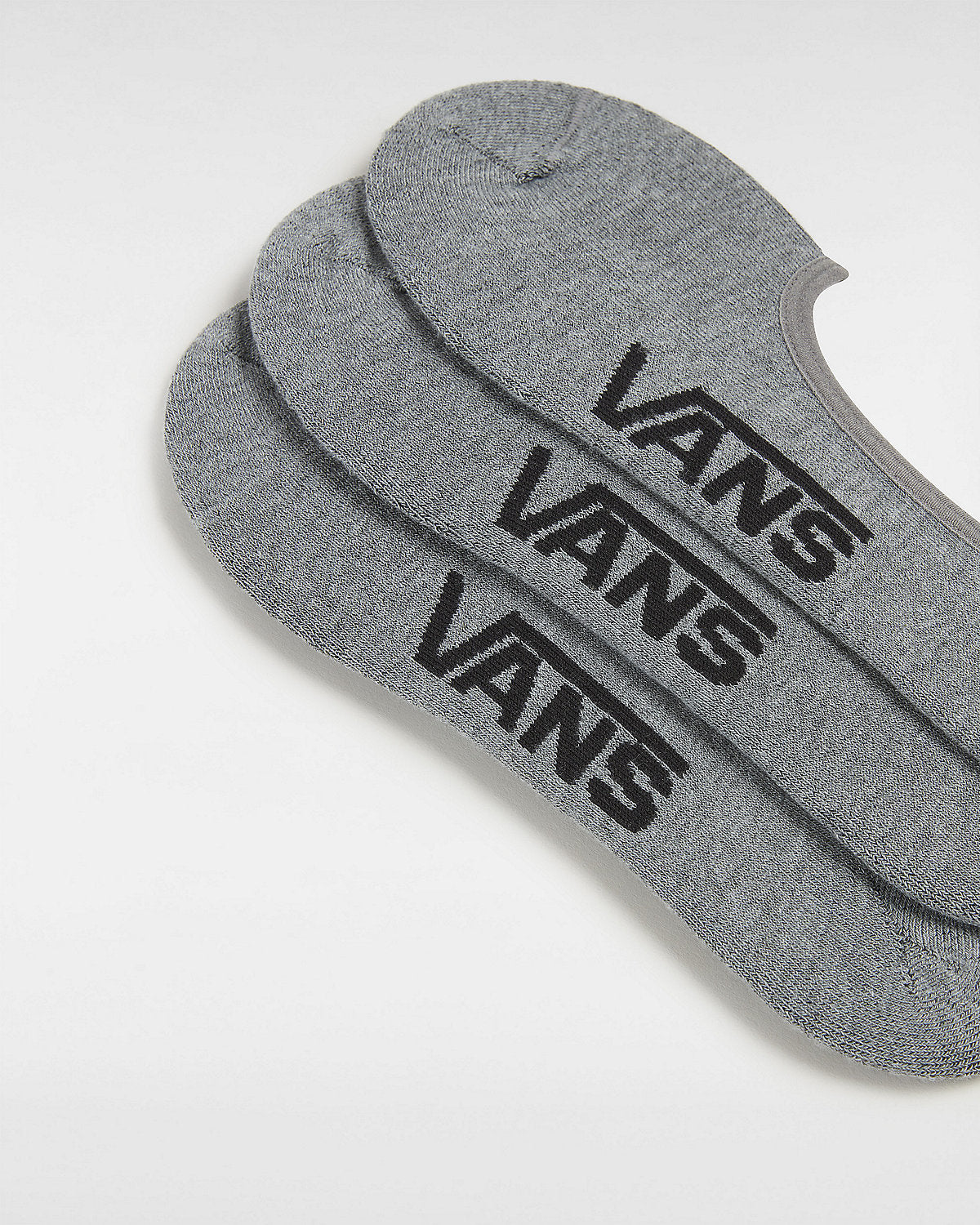 VANS Mens Classic No Show Socks (3 Pairs) - Grey Heather