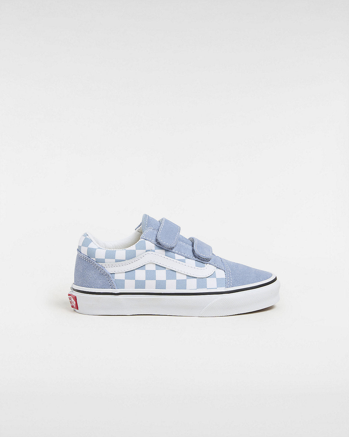 VANS Kids Old Skool V Color Theory Checkerboard Trainers - Dusty Blue