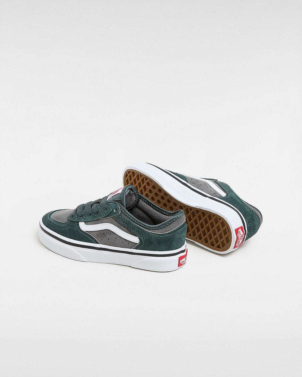 VANS Kids Rowley Trainers - Green Gables / White