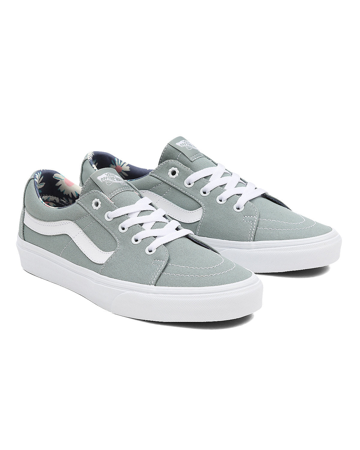 VANS Unisex Sk8-Low Smell The Flowers Trainers - Green