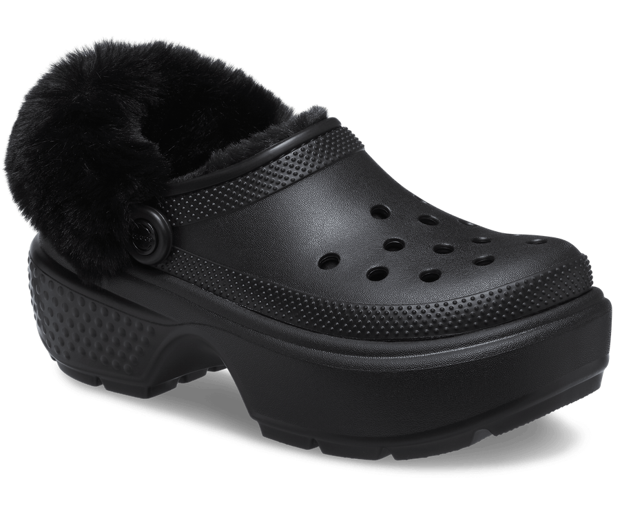 Crocs Unisex Classic Stomp Lined Clog - Black