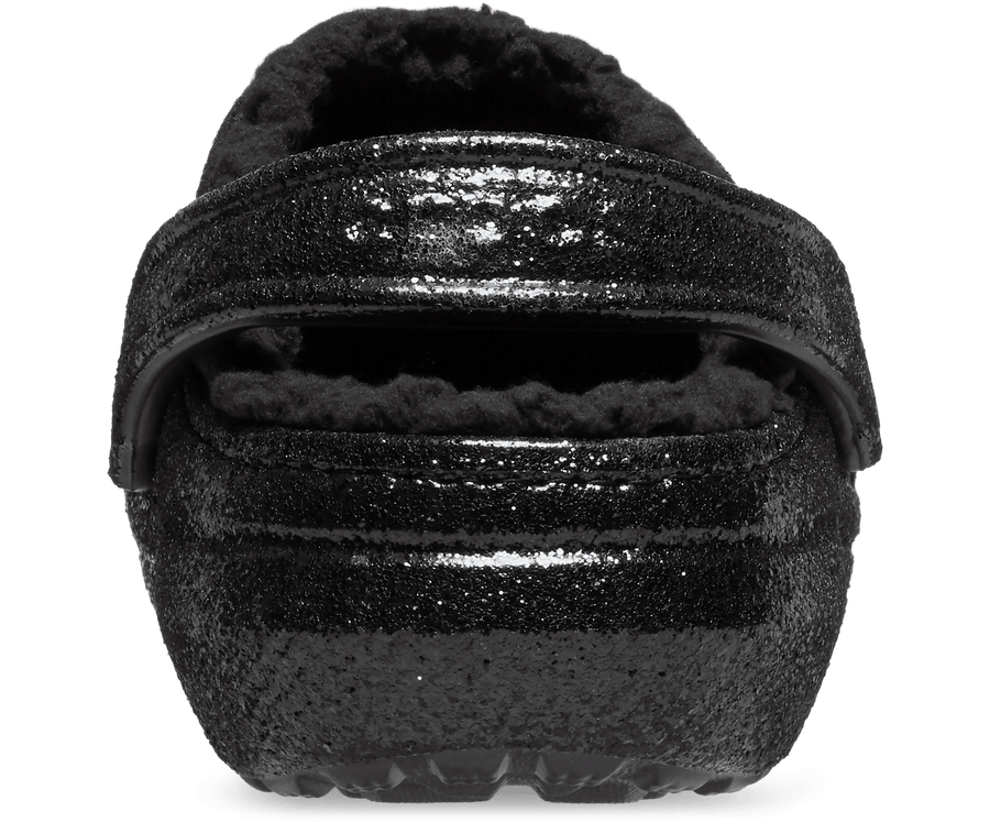 Crocs Unisex Classic Glitter Lined Clog - Black