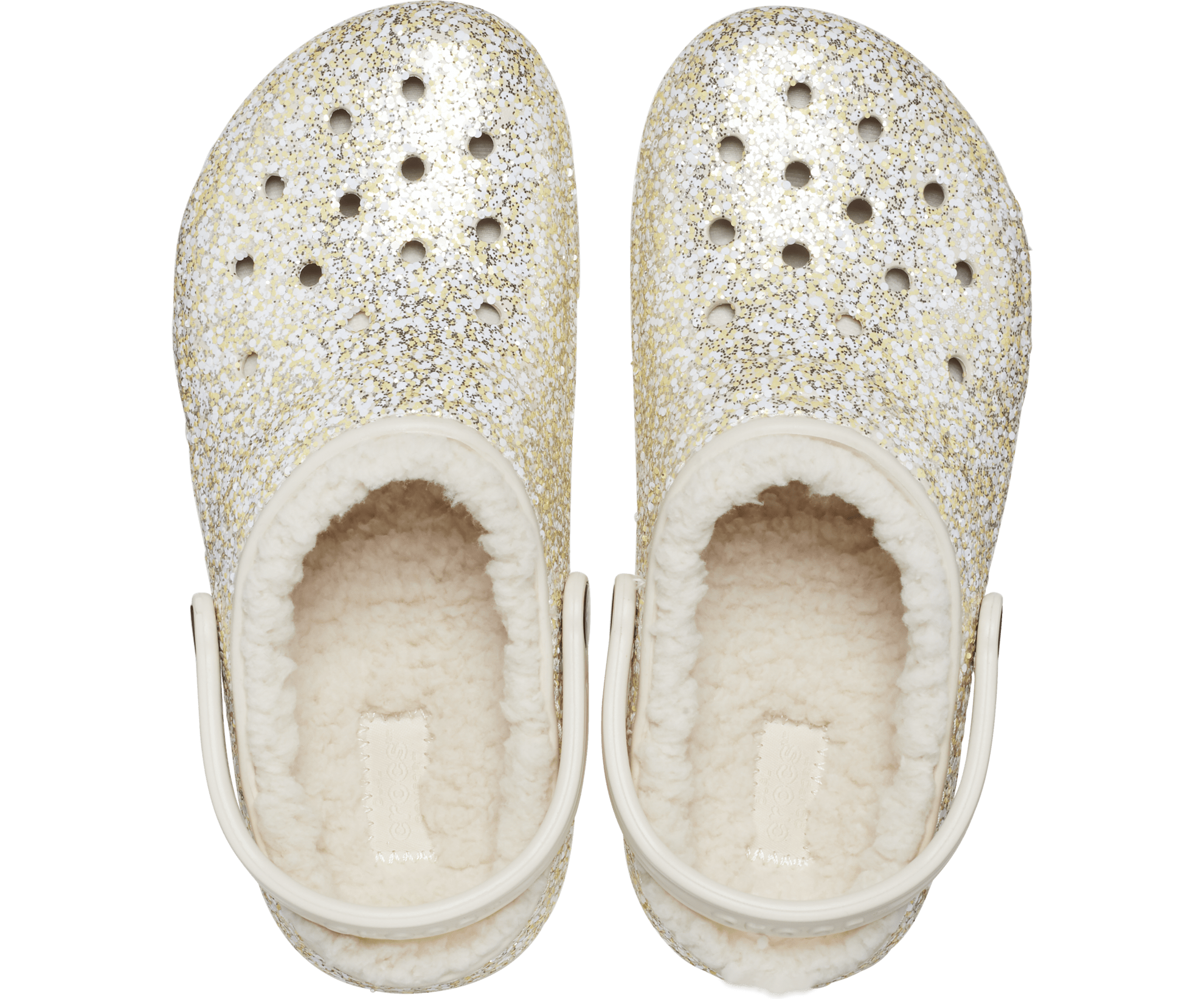 Crocs Kids Classic Lined Glitter Clog - Stucco