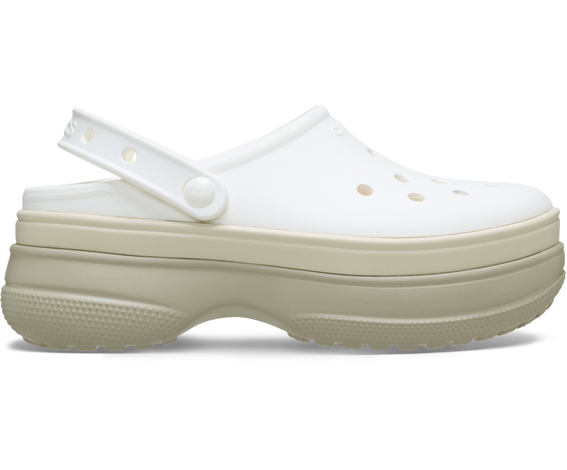 Crocs Stacked Clog | Chalk Clean Height Boost