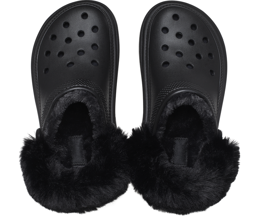Crocs Unisex Classic Stomp Lined Clog - Black