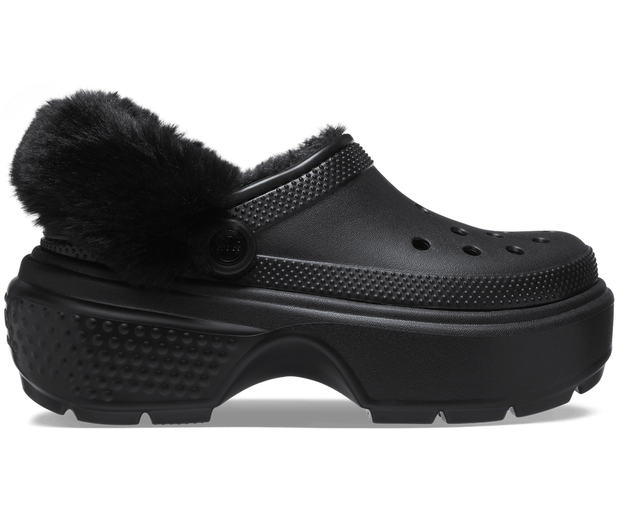 Crocs Unisex Classic Stomp Lined Clog - Black