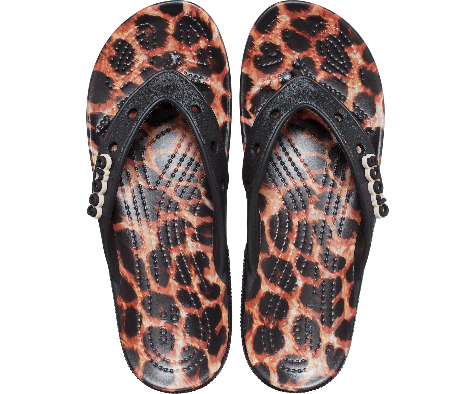 Crocs Unisex Classic Animal Remix Flip Flop - Black