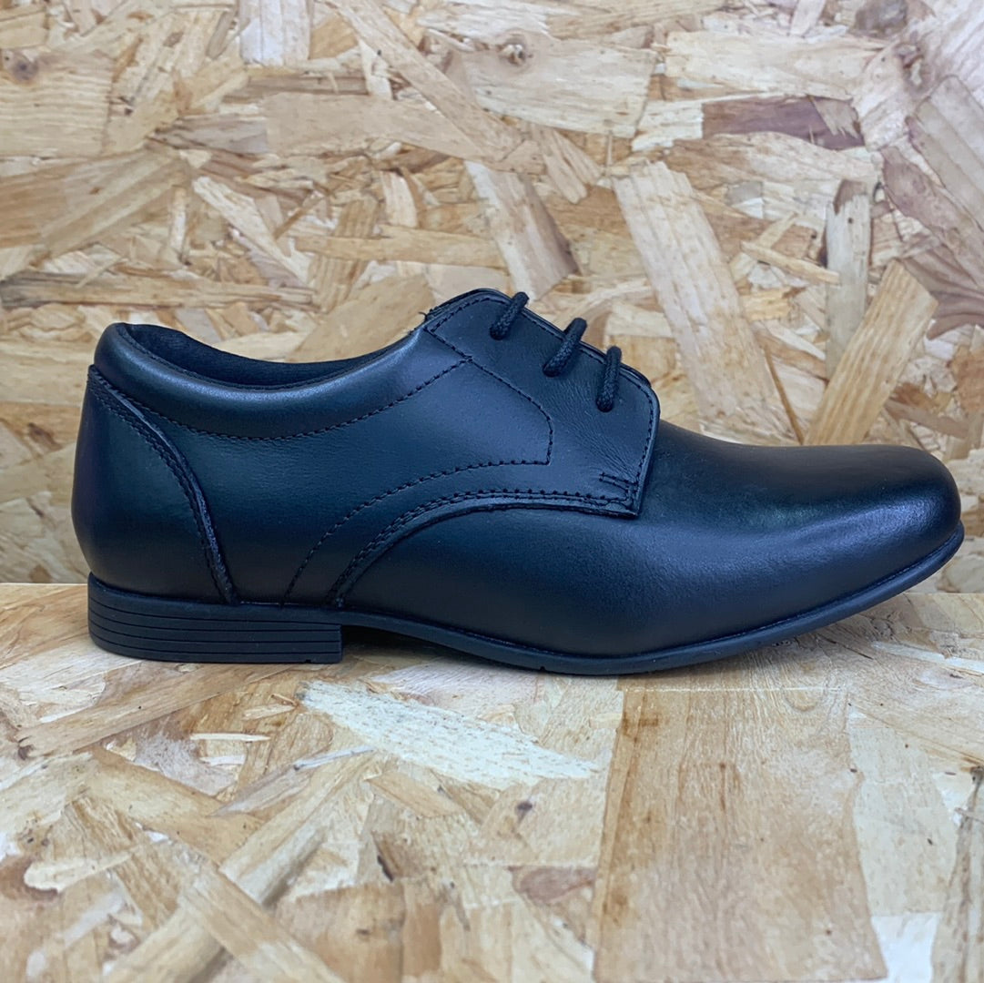 Term Kids Bedford Lace Up Leather Shoe - Black