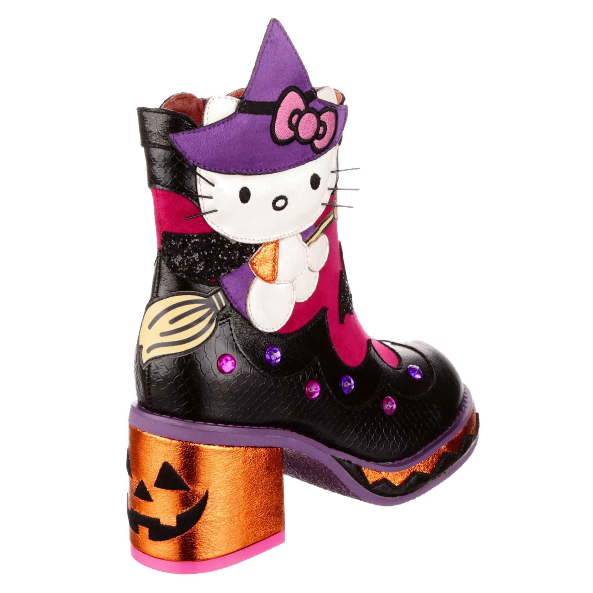 Irregular Choice Womens Hello Kitty Halloween Hello Witchy High Heel - Black