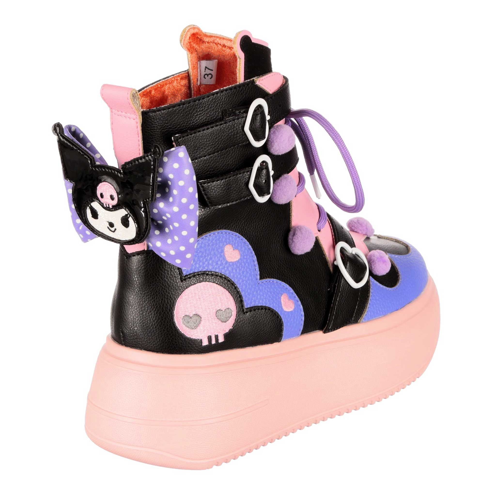Irregular Choice Womens Hello Kitty Halloween Spooky Kuromi Ankle Boots - Black