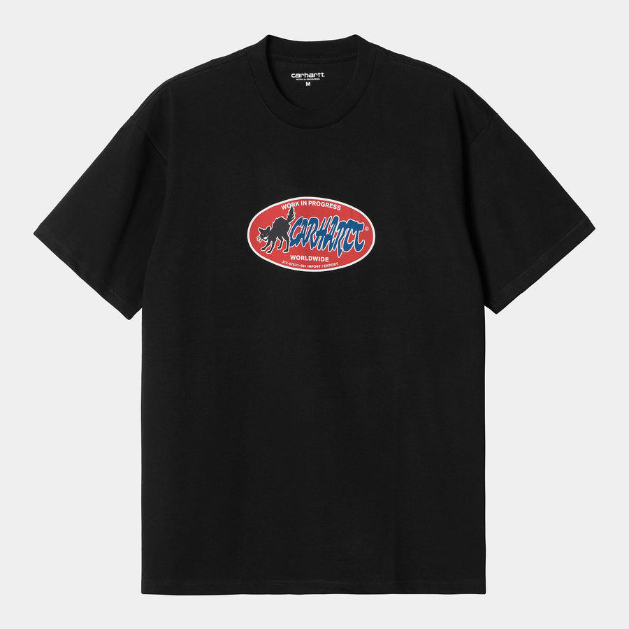 Carhartt WIP Mens Cat Stickers T-Shirt - Black
