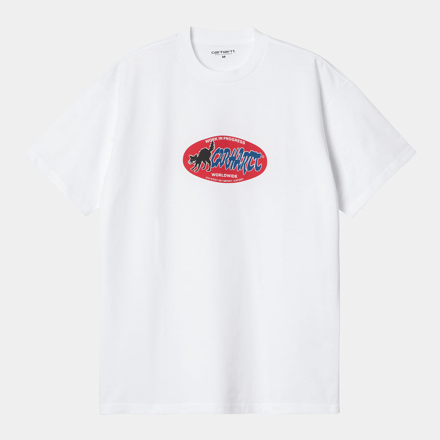 Carhartt WIP Mens Cat Stickers T-Shirt - White
