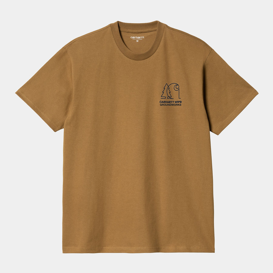 Carhartt WIP Mens Groundworks T-Shirt - Hamilton Brown
