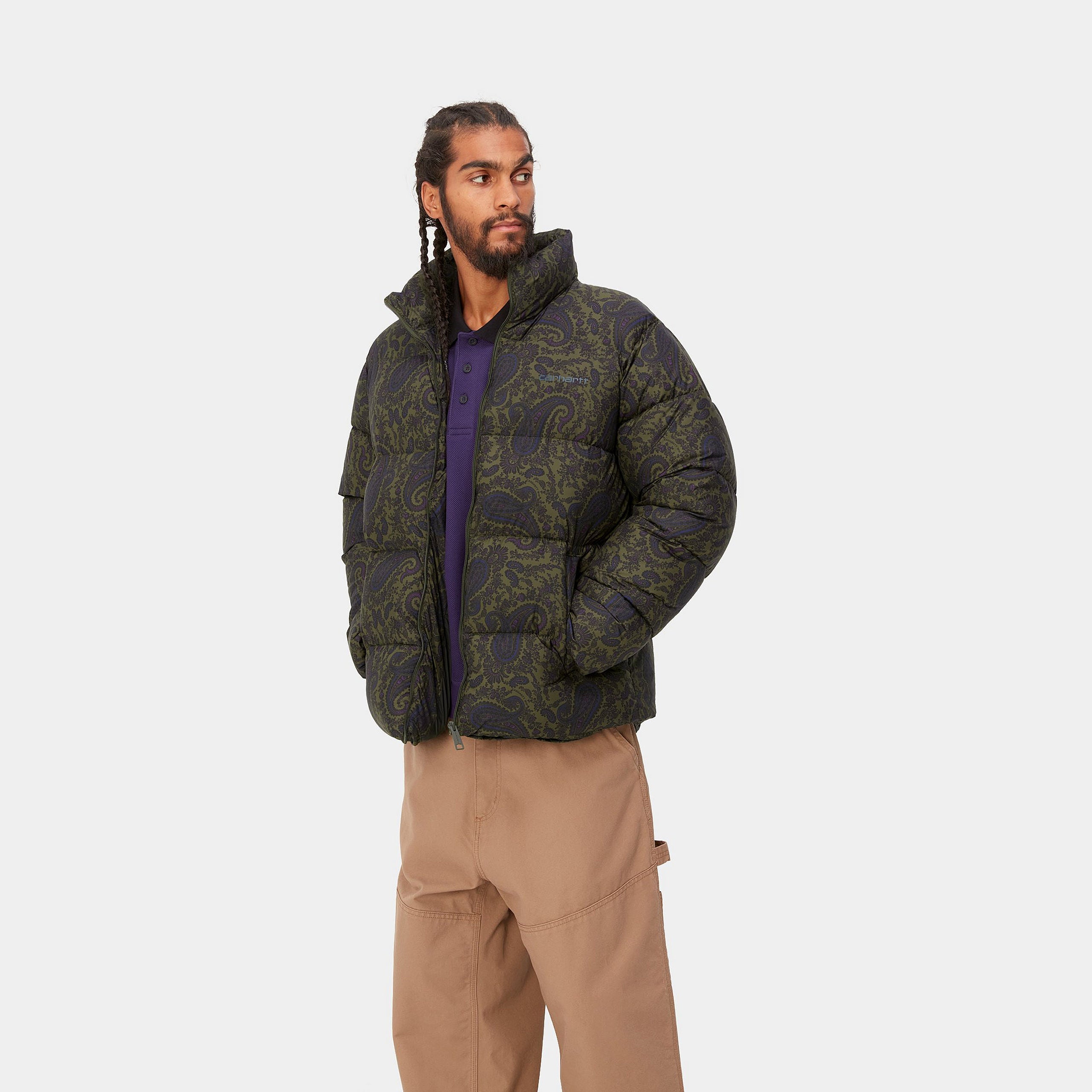 Springfield Jackets Carhartt WIP Mens Springfield Jacket - Plant / Paisley Print