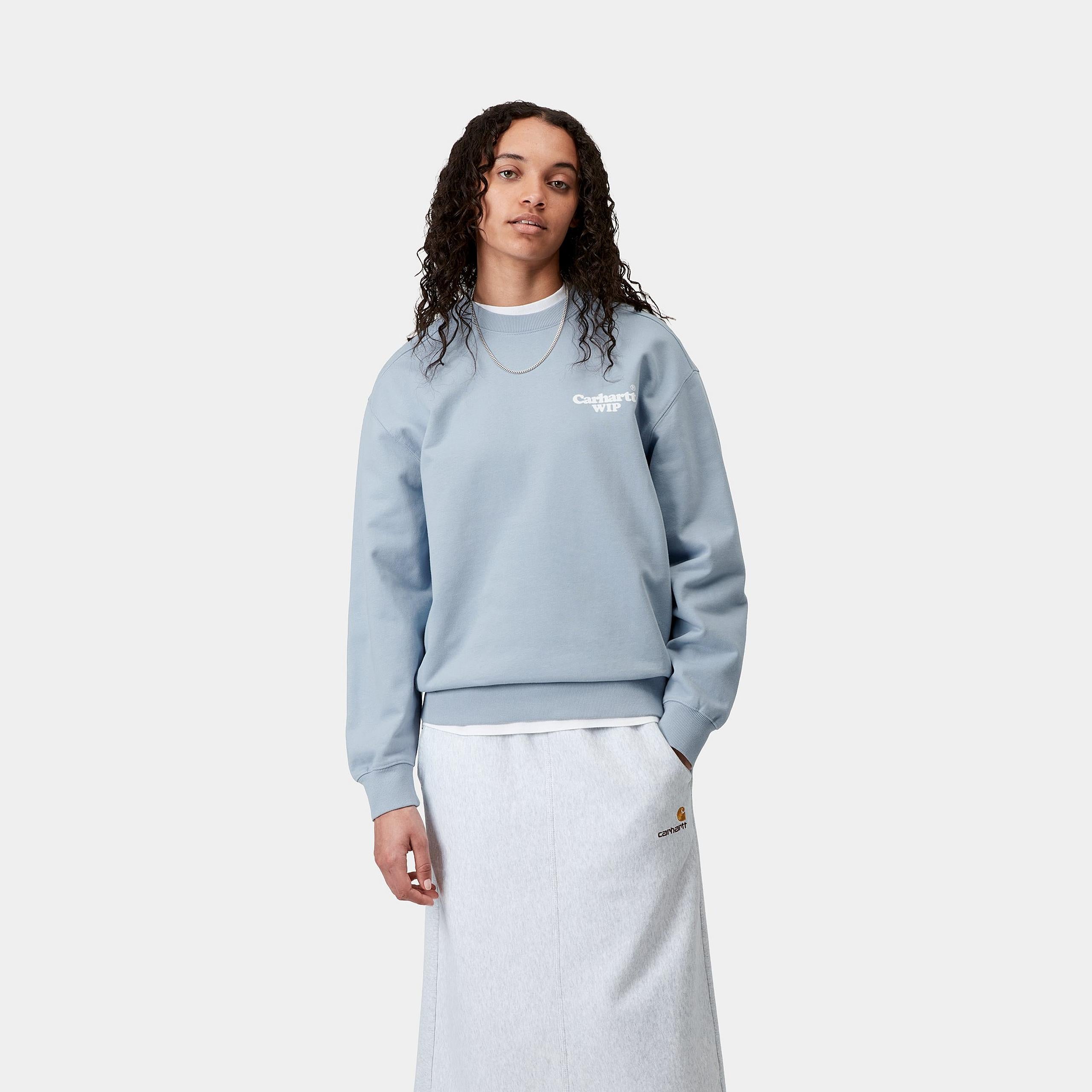 Carhartt WIP Button Sweat Top | Frosted Blue