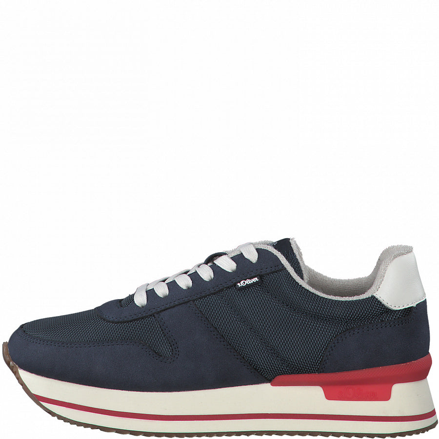 S.Oliver Womens Casual Canvas Trainer - Navy