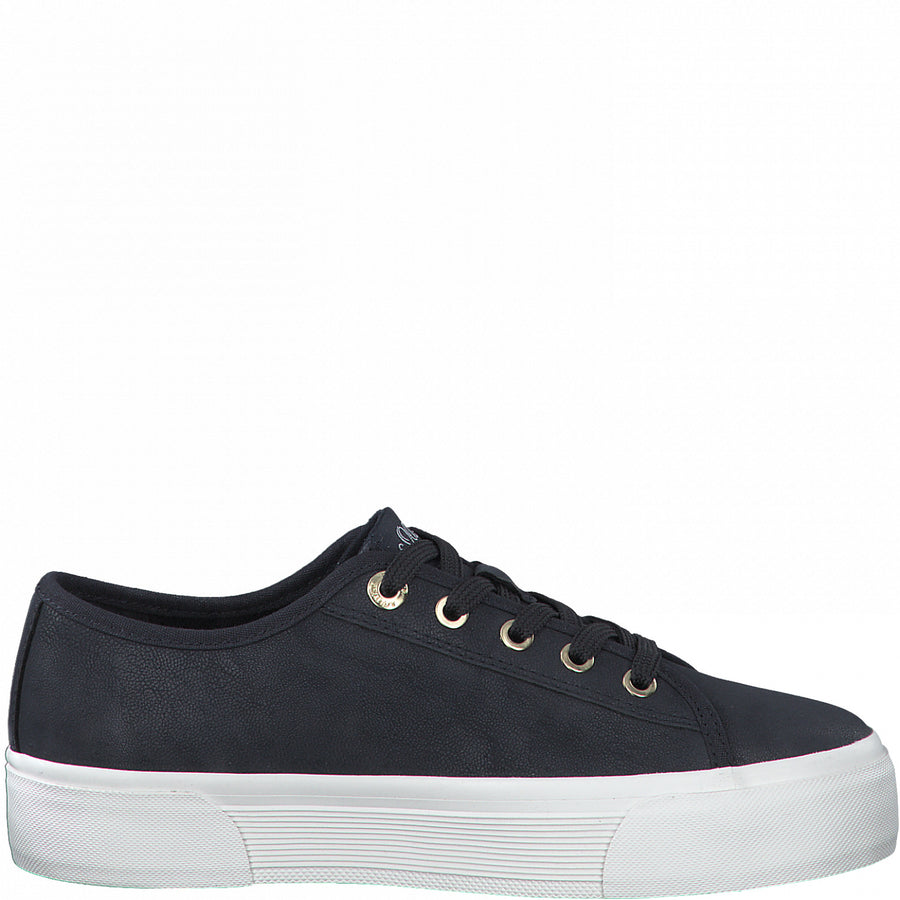 S.Oliver Womens Canvas Fashion Trainers - Navy