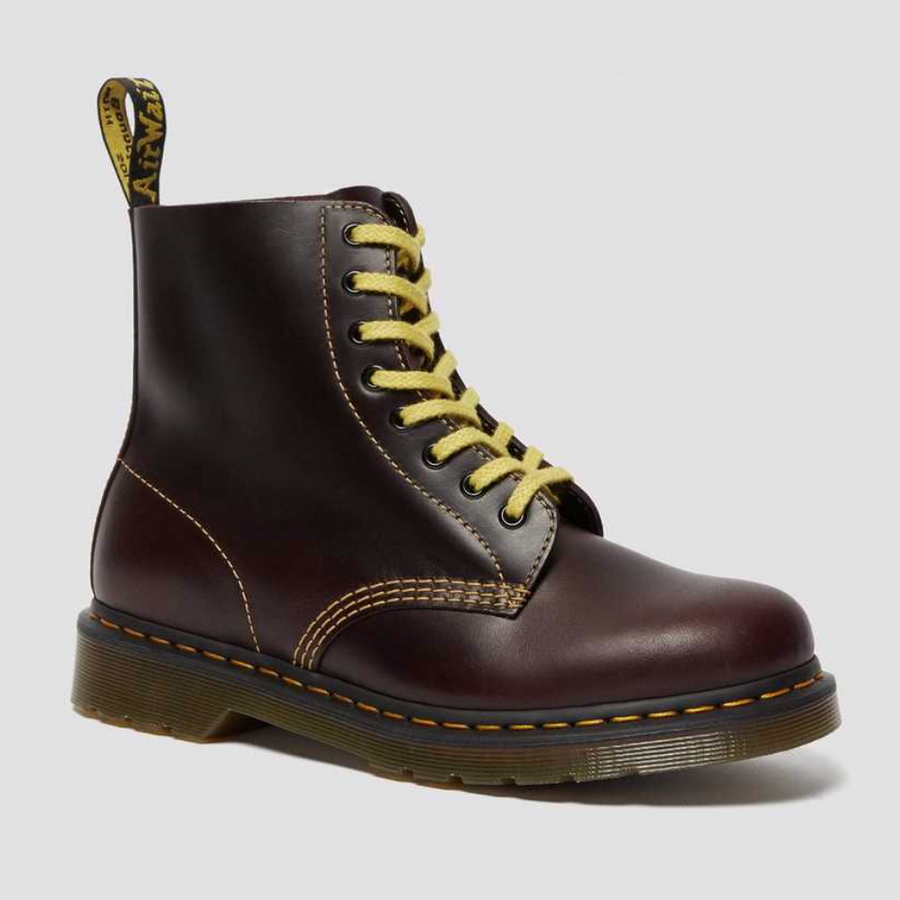 Dr Martens Mens 1460 Pascal Atlas Leather Boots - Oxblood