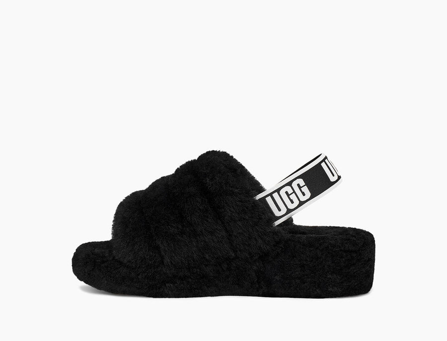 UGG Womens Fluff Yeah Slide - Black
