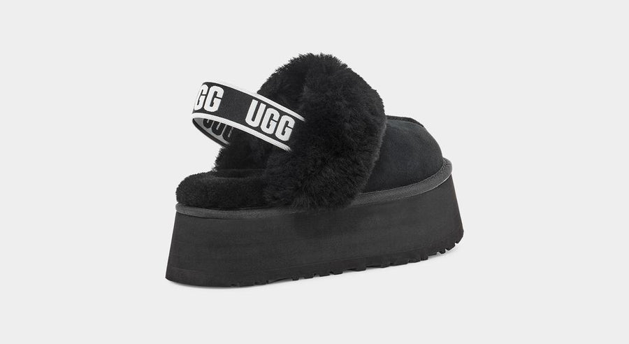 UGG Womens Funkette Slippers - Black