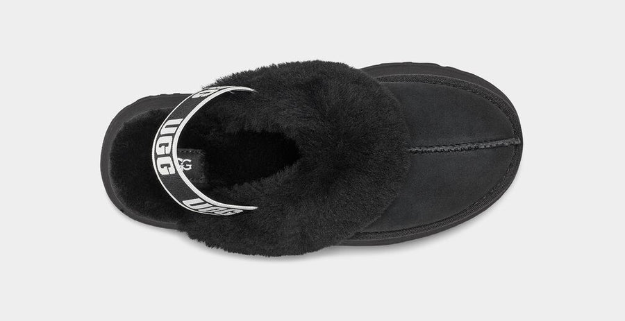 UGG Womens Funkette Slippers - Black
