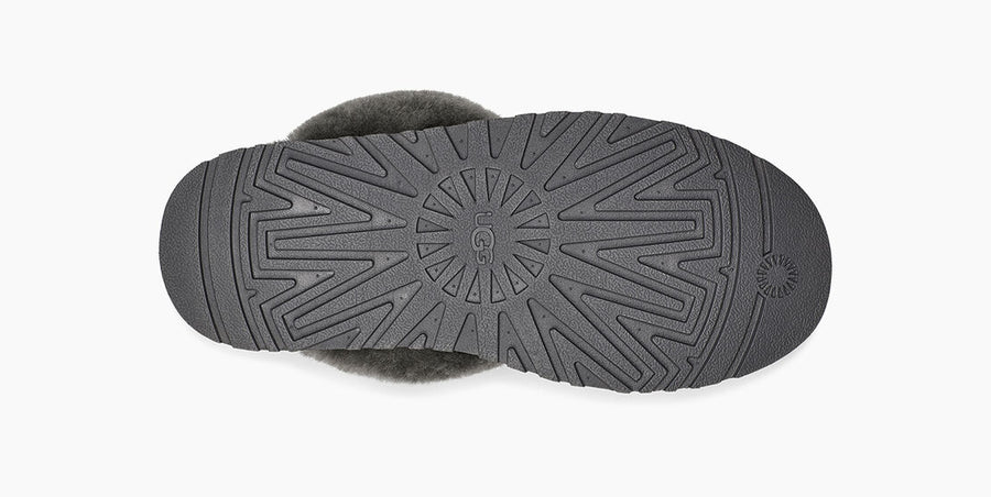 UGG Womens Disquette Platform Slippers - Charcoal - The Foot Factory