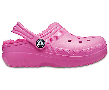 Crocs Kids Classic Lined Kids Clog - Electric Pink