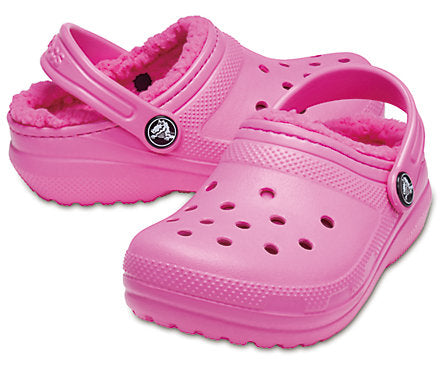 Crocs Kids Classic Lined Kids Clog - Electric Pink