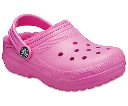 Crocs Kids Classic Lined Kids Clog - Electric Pink