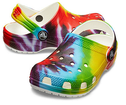 Crocs Kids Classic Tie Dye Graphic Clogs - Multi