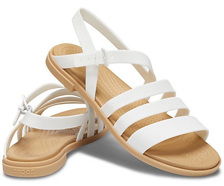 Crocs Womens Classic Tulum Sandal - Oyster / Tan