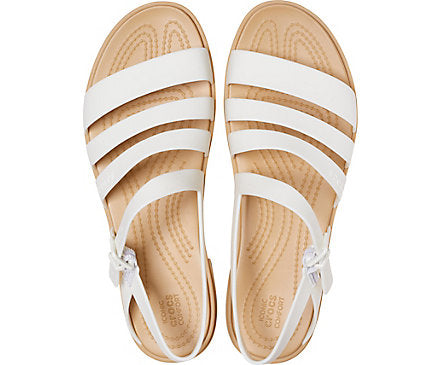 Crocs Womens Classic Tulum Sandal - Oyster / Tan