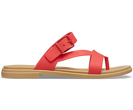 Crocs Womens Classic Tulum Toe Post Sandal - Red