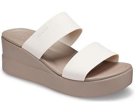 Crocs Womens Classic Brooklyn Mid Wedge - Stucco Mushroom