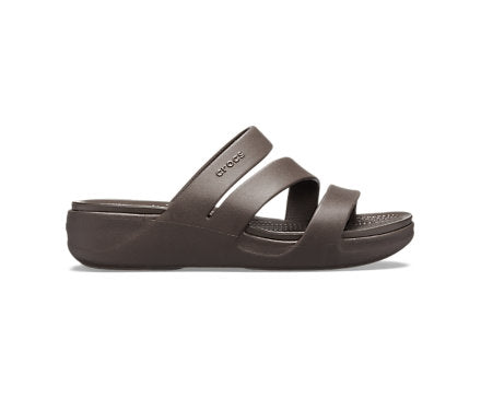Crocs Womens Monterey Strappy Wedge - Espresso